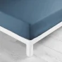 Lot de 2 Draps housse bonnet 30 cm 2 personnes 140 x 190 cm microfibre Oscar Bleu