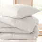 Housse de Couette 140 x 200 cm  + 1 Taie "Avy" en Gaze de Coton Blanc