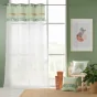 Voilage a oeillets 140 x 240 cm voile sablé + jute Janara Sauge