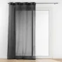 Voilage grande hauteur 140 x 280 cm voile sablé Amani Noir
