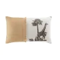 Coussin dehous. compr. franges 30 x 50 cm polycoton imprime+jute tokao des place Sans