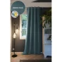 Lot de 2 Rideaux luxe occultant + isolant phonique polaire L180 x H260 cm Laponie Bleu canard