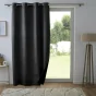 Rideau thermique phonique 140 x 260 cm 100% occultant/velours relief shadow Noir