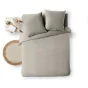 Parure de lit 3 pièces 260 x 240 cm en fils teints lavés unis – Meline Anthracite (60 fils)