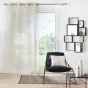 Voilage a oeillets 140 x 240 cm voile sable imprimé Pandore Blanc