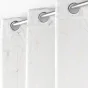 Lot de 2 Rideaux à Oeillets (140 x 260 cm) ECLAT Blanc, Occultant Imprimé Métallisé