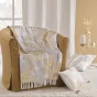 Coussin dehoussable 40 x 60 cm coton/polyester imp. metal. melisse