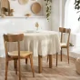 Nappe ronde (0) 180 cm gaze de coton unie gaïa pampa Naturel