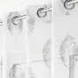 Lot de 2 voilages a oeillets 140 x 240 cm effet lin tissé imprimé Indila Blanc