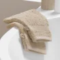 2 gants de toilette 15 x 21 cm eponge unie elegance Noisette