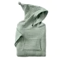 poncho enfant mixte 6/10 ans gaze de coton unie gaïa eucalyptus