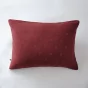 Taie d'oreiller brodée en gaze de coton 50 x 70 cm Gaïa Boho Bordeaux