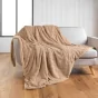 Plaid 125 x 150 cm imitation fourrure/sherpa foxy Sable