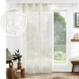 Voilage à Œillets 140 x 240 cm - Voile Sablé Appliqué Métallisé Maïssa