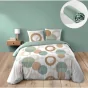 Pack 4 pièces Housse de couette 240 x 220 cm Lunabella + 2 taies + drap housse 140 Sauge
