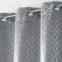 Rideau a oeillets 135 x 240 cm occultant Genesis Gris/argent