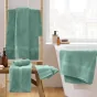 2 gants de toilette 15 x 21 cm eponge unie elegance Celadon