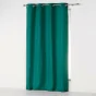 Rideau a oeillets 140 x 280 cm microfibre unie absolu Emeraude