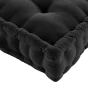 Coussin de sol 50 x 50 x 10 cm coton/polyester recycle grs twily Noir