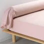 Taie de traversin 85 x 185 cm percale uni 78 fils percaline  +p. bourdon Rose
