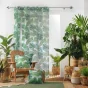 Panneau a oeillets 140 x 240 cm voile sable imprime rio Blanc