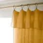 Rideau ajustable + 8 anneaux pince 140 x 270 cm lin lavé français luxe soline Jaune