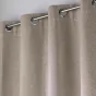 Rideau a oeillets 140 x 180 cm 100% occultant thermique Crepuscule Beige
