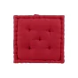 Coussin de sol 50 x 50 x 10 cm coton/polyester recycle grs twily Rouge