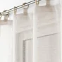 Voilage a oeillets bois 140 x 240 cm voile tissé Minalisa Beige