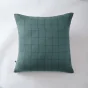 Taie d'oreiller gaze de coton tissée  60 x 60 cm Gaia Match Bleu canard