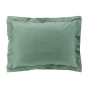 Taie d'oreiller vp 50 x 70 cm percale uni 78 fils percaline  +p. bourdon Tilleul
