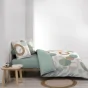 Housse de couette 260 x 240 cm coton 42 fils + 2 taies Lunabella Blanc