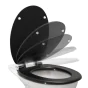 Abatt. wc charn. metal/abs fdc 18 pouces mdf uni mat matty Noir