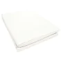 Drap plat 1 personne 180 x 290 cm uni 57 fils lina  + point bourdon Blanche