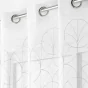 Panneau a oeillets 140 x 240 cm voile sable brode metallise felicia Argent