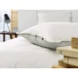 Drap housse flanelle chaude 180 x 200 cm Bonnet 30 cm  + 2 taies 63 x 63 Blanc