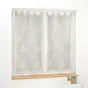Paire droite passants 2 x 60 x 90 cm voile sable brode berry Taupe