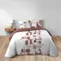 Housse de couette 240 x 220 cm coton 42 fils + 2 taies Chilipop rose