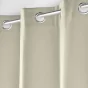 Lot de 2 Rideaux petite hauteur 135 x 180 cm isolant thermique microfibre Micropolar Beige