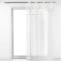 Panneau a oeillets 140 x 240 cm voile sable+top applique metal levi Blanc/or