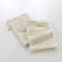 2 gants de toilette 15 x 21 cm eponge unie elegance Sable