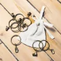 Rideau ajustable + 8 anneaux pince gaze de coton 140 x 300 cm chantilly Blanc