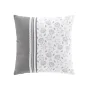 Coussin dehoussable 45 x 45 cm coton/polyester imp.+dentelle Flavie