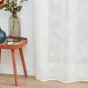 Panneau a oeillets 140 x 240 cm voile tisse applique karla Blanc