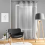 Panneau a oeillets 140 x 240 cm effet lin tisse fantaisie everest Gris