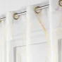 Voilage a oeillets 140 x 280 cm voile sable imprime metallise elona Or