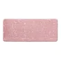 Tapis de bain 50 x 120 cm microfibre unie relief ricochet Rose Poudre