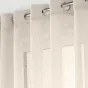 Lot de 2  Voilage à œillets pour baie vitrée 400 x 240 cm voile tissé Carlin Beige