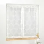 Paire droite passants 2 x 60 x 120 cm voile tisse applique levita Blanc