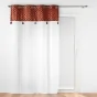 Voilage grande hauteur 140 x 280 cm voile sablé + haut velours Evie Bordeaux